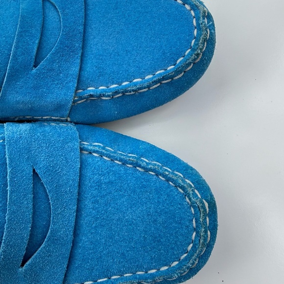Cole Haan Vibrant Blue Suede Loafers - Picture 4 of 11